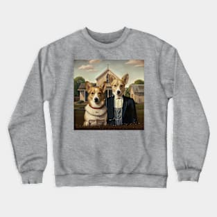 Corgi American Gothic Crewneck Sweatshirt